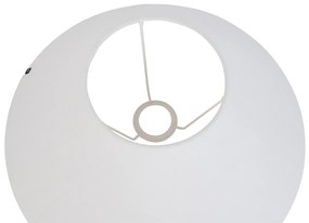 Abajur de linho branco redondo inclinado 40/15/16