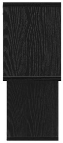Prateleira de Parede Carvalho Preto 100x20x53 cm Madeira Engenharia