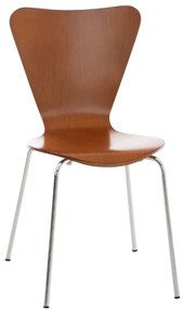 Cadeira para cozinha e sala de jantar empilhável Calisto 45 x 85 x 49 cm Castanho