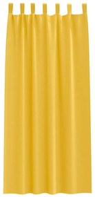 Cortinas 2 pcs amarelo mostarda 260 x 140 cm Poliéster