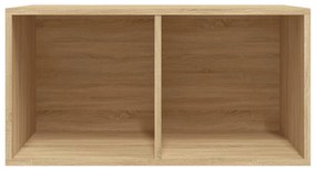 Caixa discos vinil 71x34x36cm derivados madeira carvalho sonoma