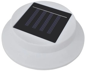 Candeeiros solares de exterior LED para vedações 12 pcs branco