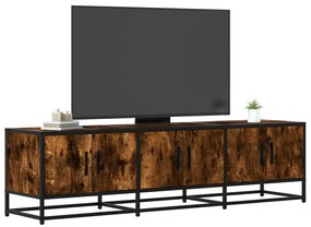 Móvel p/ TV 150x35x41cm derivados madeira/metal carvalho fumado