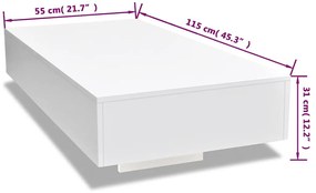 Mesa de centro, branco brilhante
