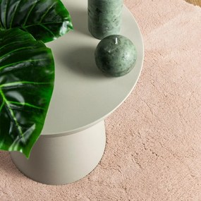 Tapete pelo curto macio e lavável HUARTE Ø 100 cm rosa-pálido