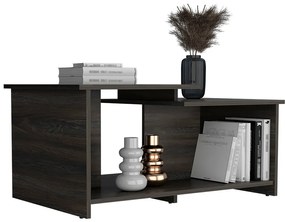 Mesa de centro Wema com arrumação aberta 42 x 89 x 53 Cm, Cinzenta