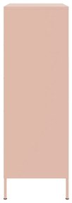 Aparador alto 68x39x113 cm aço rosa