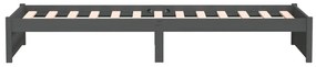Estrutura cama pequena solteiro 75x190 cm madeira maciça cinza