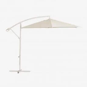 Parasol 295 Cm Em Tecido E Aço Salina Gardénia Branco - Sklum