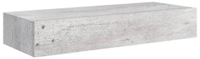 Prateleira parede c/ gaveta MDF 60x23,5x10 cm cinzento-cimento