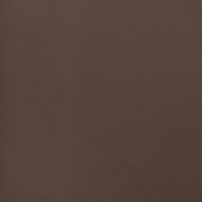 Estrutura de Cama Salu em Couro Artificial Castanho - 90x190 cm - Desi