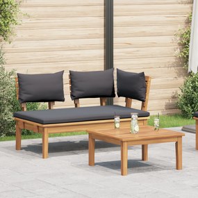 vidaXL Conjunto de Bancos de Jardim em Madeira Sólida de Teak