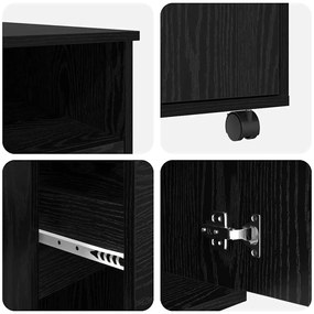 Mesa de Computador Carvalho Preto Carvalho Preto