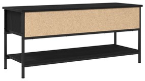 Cabide de TV vidaXL Preto Carvalho 100x35x45 cm Madeira de Engenharia