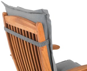 Conjunto de 2 cadeiras de jardim com almofadas cinzentas MAUI Beliani