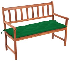 vidaXL Banco de jardim c/ almofadão 120 cm madeira acácia maciça