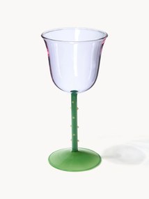 Copos de vinho em vidro de borosilicato artesanais Dot, 2 uni.