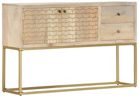 Aparador 120x30x75 cm madeira de mangueira maciça dourado