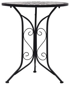 3 pcs conjunto bistro em mosaico azulejos de cerâmica cinzento
