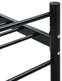 Estrutura cama c/ cabeceira sem colchão 140x200 cm metal preto