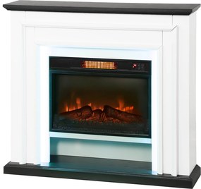 Lareira Eléctrica Decorativa, 105 x 27 x 97 cm, Efeito de Chama 3D, Preta