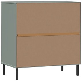 Aparador 3 gavetas 77x40x79,5 cm madeira maciça OSLO cinzento