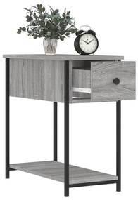 Mesa de cabeceira 30x60x60 cm derivados madeira sonoma cinza