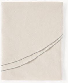 Toalha de mesa redonda em linho com rebordo decorativo Kennedy