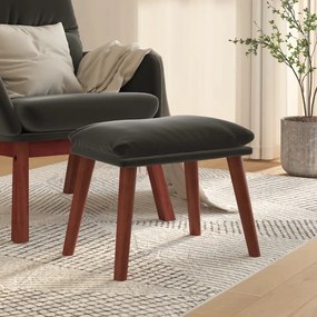 vidaXL Apoio de pés 45x29,5x35 cm veludo cinzento-escuro