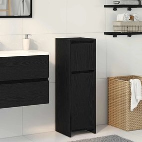 vidaXL Armário de Banheiro com gaveta Carvalho Preto 30 x 30 x 95 cm