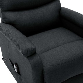 Poltrona elevatória tecido cinzento-escuro