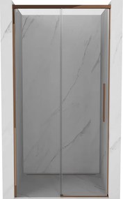 Mexen Rox portas de correr do chuveiro 110 cm, transparente, ouro rosa - 8C2-110-000-60-00