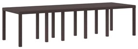 Conjunto de Jantar para Jardim 13 pcs Castanho