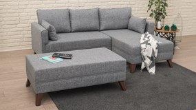 Sofá-Cama de Canto Bella – Cinzento – 205 x 85 x 140 cm