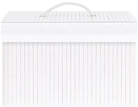 Caixas de arrumação 4 pcs bambu branco