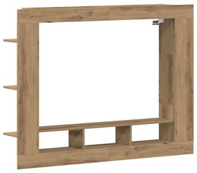 Armário de TV Wall-Mounted vidaXL Carvalho Artesanal 152x22x113 cm