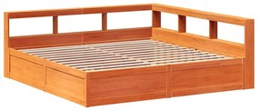 Cama com estante sem colchão 180x200 cm pinho maciço