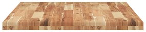 Tampo de mesa retangular 80x70x4 cm madeira de acácia maciça