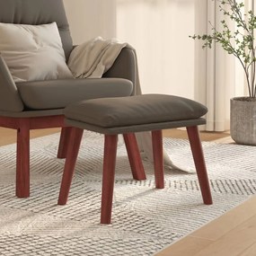 vidaXL Apoio de pés 45x29,5x35 cm couro artificial cinzento