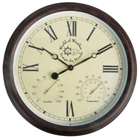 Esschert Design Relógio estação met. c/ termo-higrómetro 30,5 cm TF009