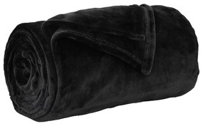 vidaXL Cobertor Preto 130 x 150 cm Lã