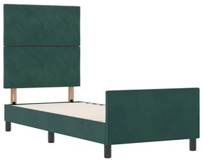 Cama vidaXL Verde Escuro 80x200 cm Veludo