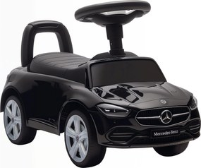 AIYAPLAY Carro Andador para Crianças Mercedes-Benz Classe C com Buzina Volante Sons de Motor e Espaço de Armazenamento 65x28x39 cm Preto | Aosom Portugal