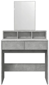 Toucador com espelho 80x41x144,5 cm cinzento cimento