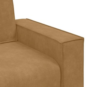 Sofá de 2 lugares veludo 120 cm castanho
