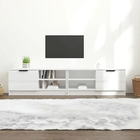 811479 vidaXL Móveis TV 2pcs 80x35x36,5cm derivados madeira branco brilhante