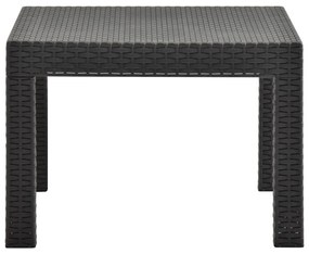 Mesa de jardim 58x58x41 cm vime PP antracite