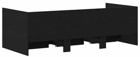 Cama Carvalho Preto Madeira Derivada 90 x 200 cm Durável Cama