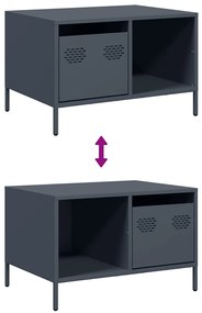 Mesa de centro 68,5x50x43,5 cm aço laminado a frio antracite