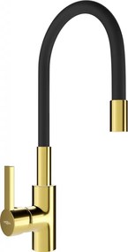 Mexen Flex torneira de cozinha, dourada/preta - 670900-57